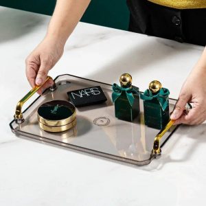 Gold-Rim Acrylic Serving Tray - Image 5