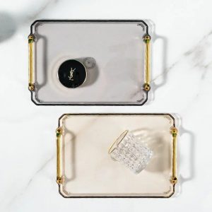 Gold-Rim Acrylic Serving Tray - Image 7