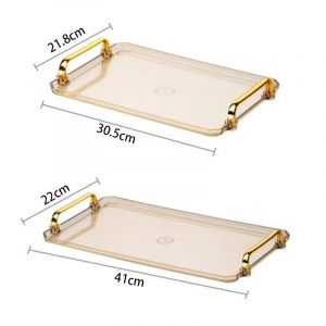 Gold-Rim Acrylic Serving Tray - Image 6