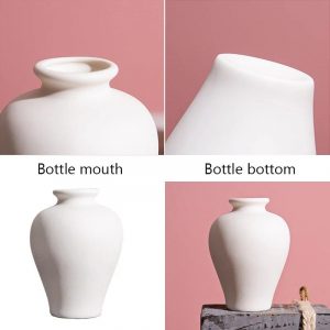 Nordic White Ceramic Vase - Image 6