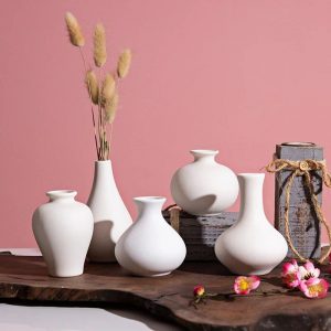 Nordic White Ceramic Vase - Image 3