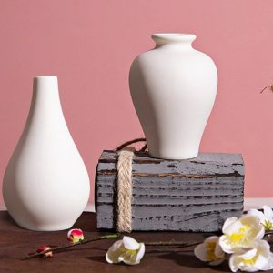 Nordic White Ceramic Vase - Image 5