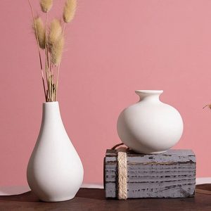 Nordic White Ceramic Vase - Image 7