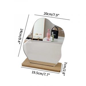 Irregular Mirror with Wood Stand - Image 7