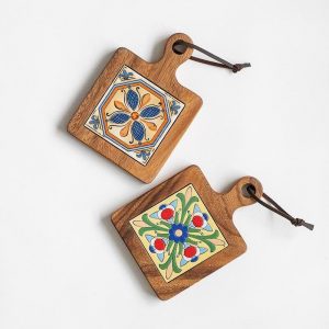 Alternative view of Acacia Wood & Tile Trivet