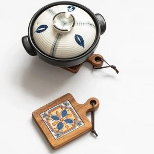 Acacia Wood & Tile Trivet - Image 6