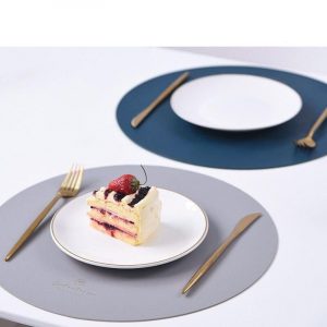 Faux Leather Placemat & Coaster Set - Image 3