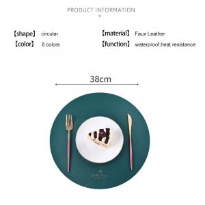 Faux Leather Placemat & Coaster Set - Image 6