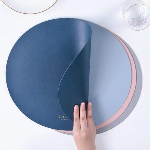 Faux Leather Placemat & Coaster Set - Image 5