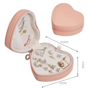 Heart Faux Leather Jewelry Box - Image 7