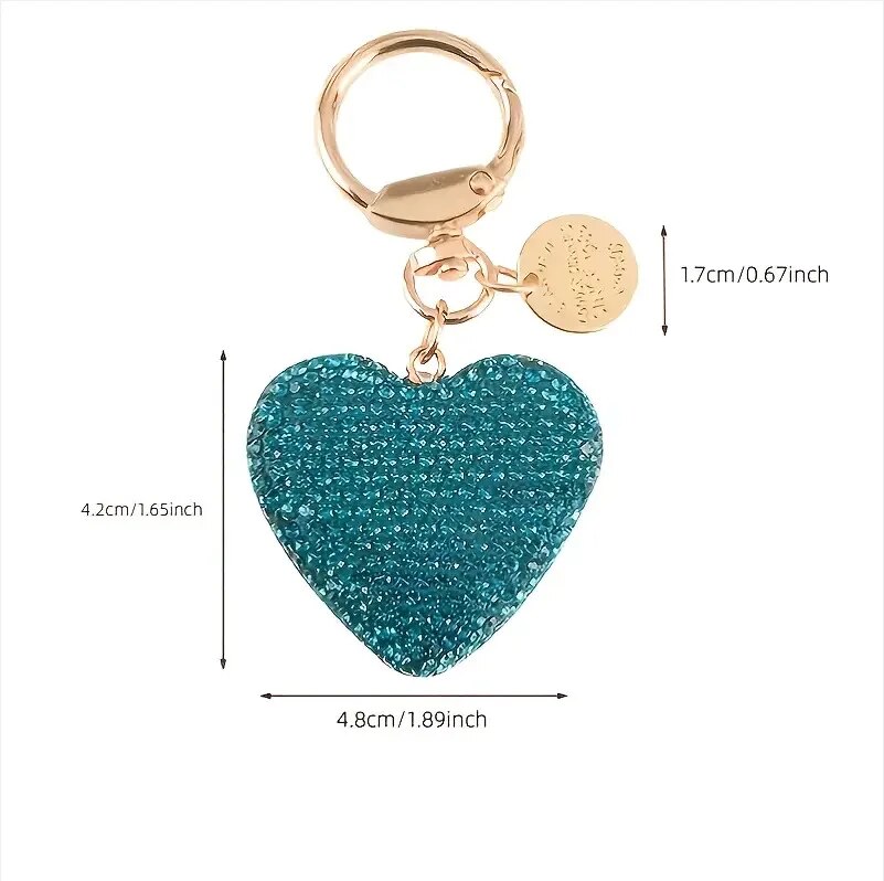 Rhinestone Heart Keychain - Image 5