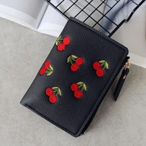 Fruit Embroidery Mini Wallet - Image 3
