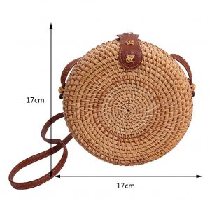 Handwoven Rattan Crossbody Bag - Image 9